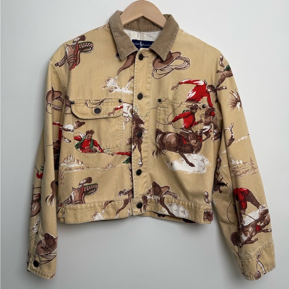 Ralph Lauren Other - Ralph Lauren Beige Western cowboy Print Jacket
